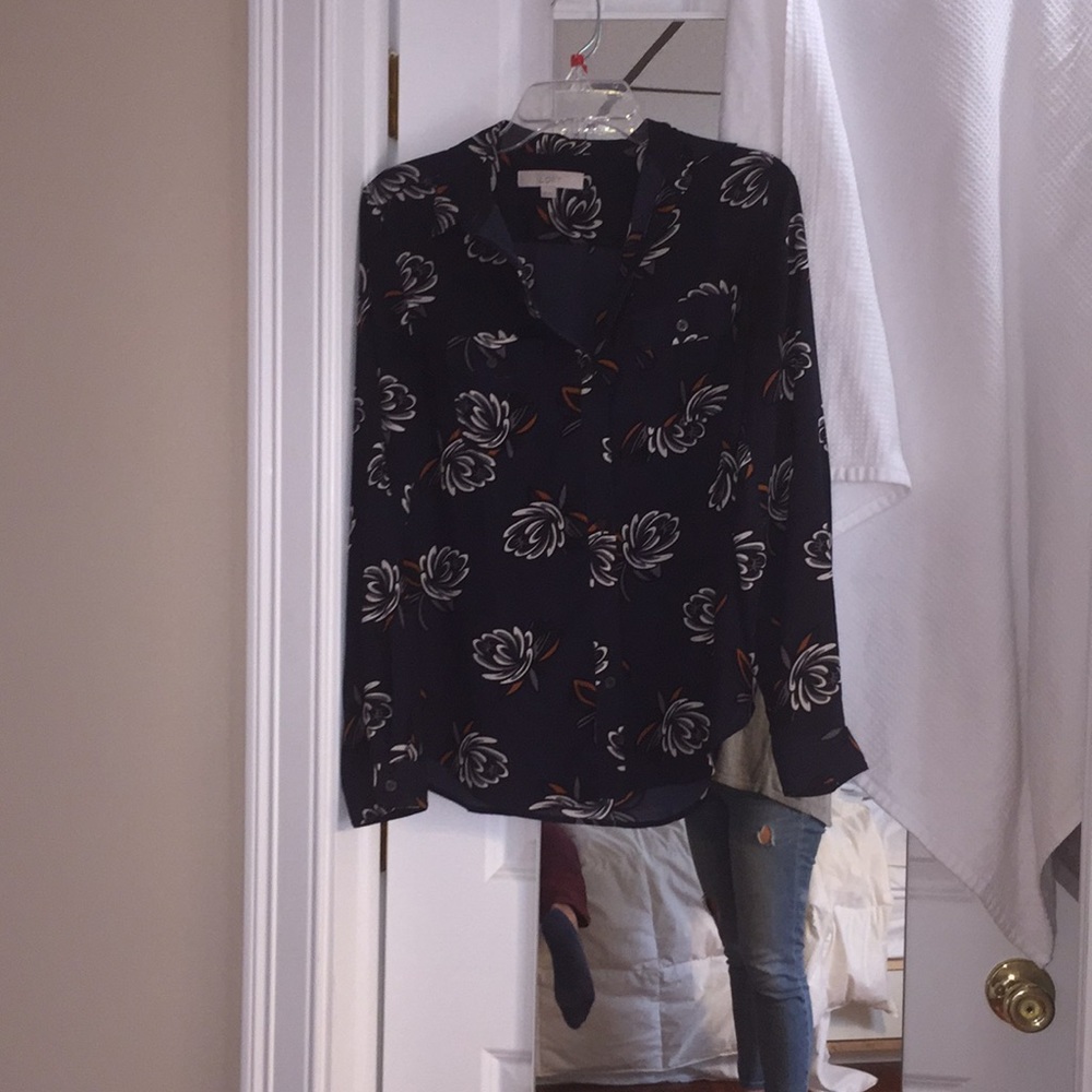 LOFT patterned utility blouse